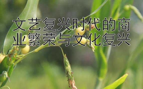 文艺复兴时代的商业繁荣与文化复兴