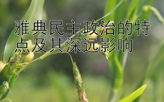 雅典民主政治的特点及其深远影响