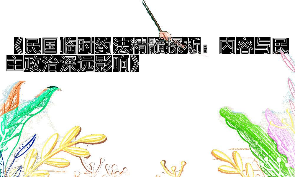 《民国临时约法精髓探析：内容与民主政治深远影响》
