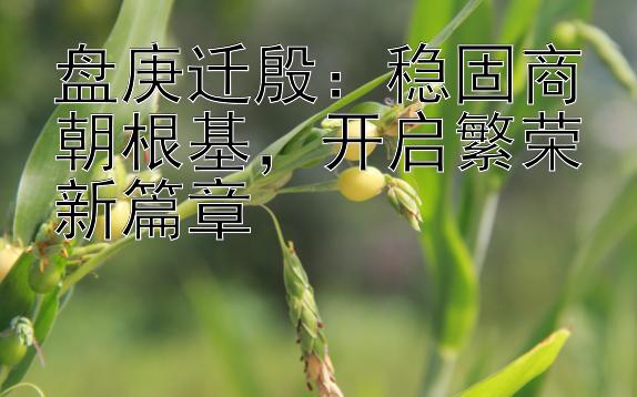 盘庚迁殷：稳固商朝根基，开启繁荣新篇章